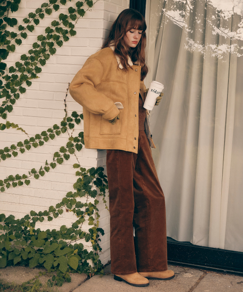ROLAROLA(ロラロラ)の「BASIC CORDUROY PANTS BROWN(その他パンツ・レディース・ブラウン・S/M)」の2枚目の写真