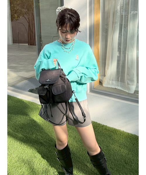 LILY BROWN(リリーブラウン)の「2wayバックパック(バックパック/リュック・レディース・ブラック/ライトブルー/キャメル・F)」の6枚目の写真
