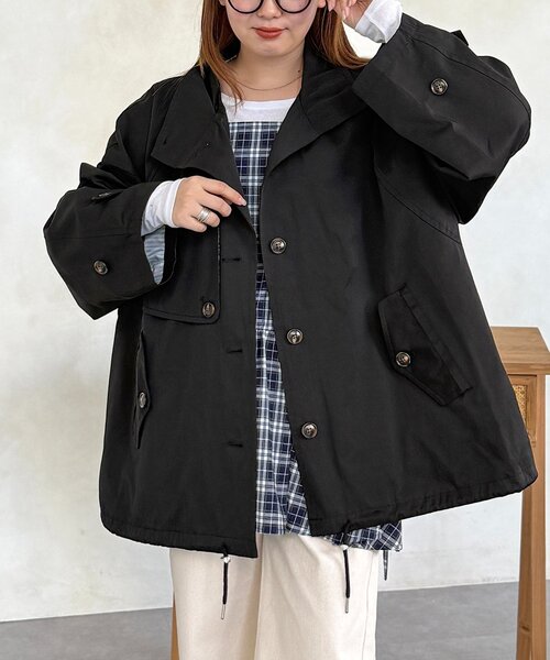 CPCM（シーピーシーエム）の「ミドル丈モッズトレンチコート（トレンチコート・レディース・アイボリー/ブラック/ベージュ・FREE）」の2枚目の写真