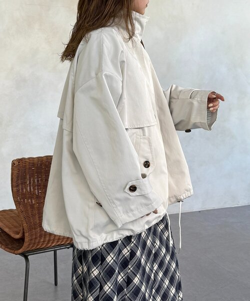 CPCM（シーピーシーエム）の「ミドル丈モッズトレンチコート（トレンチコート・レディース・アイボリー/ブラック/ベージュ・FREE）」の6枚目の写真