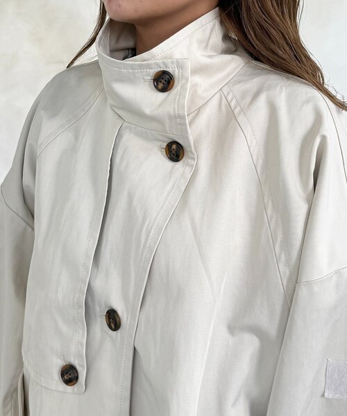 CPCM（シーピーシーエム）の「ミドル丈モッズトレンチコート（トレンチコート・レディース・アイボリー/ブラック/ベージュ・FREE）」の8枚目の写真