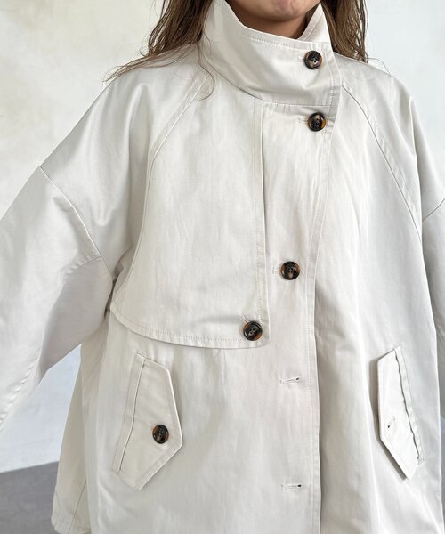 CPCM（シーピーシーエム）の「ミドル丈モッズトレンチコート（トレンチコート・レディース・アイボリー/ブラック/ベージュ・FREE）」の11枚目の写真
