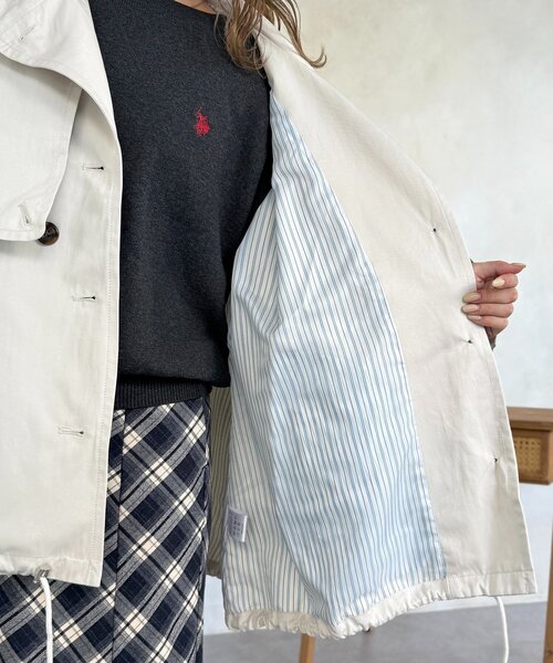 CPCM（シーピーシーエム）の「ミドル丈モッズトレンチコート（トレンチコート・レディース・アイボリー/ブラック/ベージュ・FREE）」の16枚目の写真