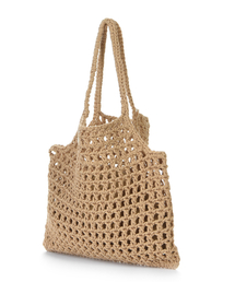 THE-ABON（エイボン）の「ビーチカーリングスクエアショルダーバッグベージュ（ショルダーバッグ）」