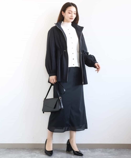 MK MICHEL KLEIN(エムケーミッシェルクラン)の「オーガンジートリコットシアータイトスカート/洗える(スカート・レディース・ライトブルー/ネイビー・38)」の22枚目の写真