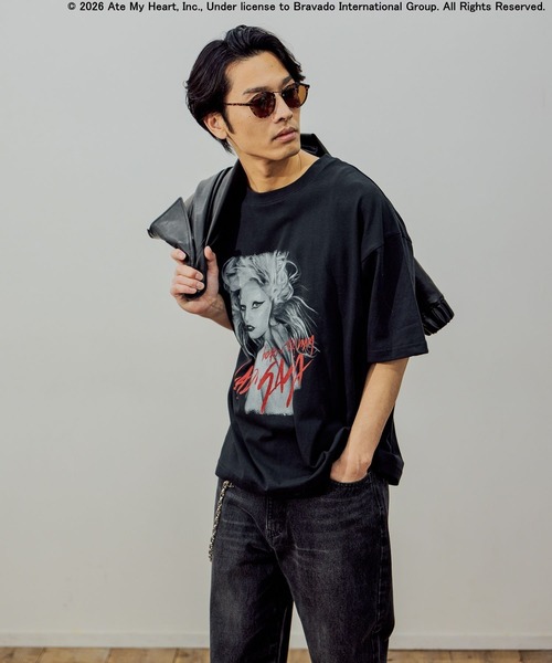 BAYFLOW(ベイフロー)の「【Lady Gaga(レディー・ガガ)】グラフィックTシャツ(Tシャツ/カットソー・メンズ・オフホワイト/ブラック・MEDIUM/LARGE)」の2枚目の写真