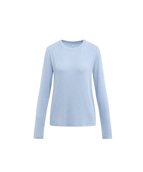 BUTTON SEOUL（ボタンソウル）の「[ウィメンズ] ソフトタッチベーシックロングスリーブTシャツ (5 COLORS)（Tシャツ/カットソー・レディース・ブラウン/ホワイト/スカイブルー/ブラック/ライトグレー・MEDIUM/SMALL/LARGE）」の5枚目の写真