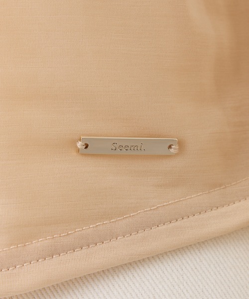 Seemi. byNICECLAUP（ シーミーバイナイスクラップ）の「【Seemi.】チュールトップス（Tシャツ/カットソー・レディース・ブルーグレー/ベージュ/ホワイト・FREE）」の5枚目の写真