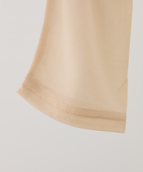 Seemi. byNICECLAUP（ シーミーバイナイスクラップ）の「【Seemi.】チュールトップス（Tシャツ/カットソー・レディース・ブルーグレー/ベージュ/ホワイト・FREE）」の6枚目の写真