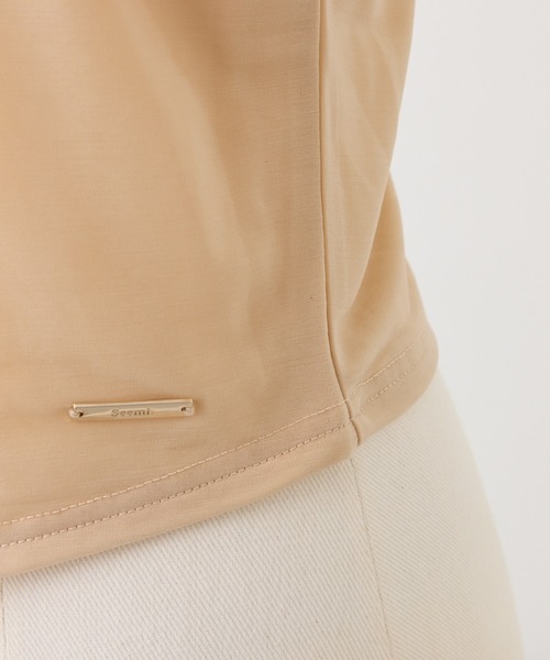 Seemi. byNICECLAUP（ シーミーバイナイスクラップ）の「【Seemi.】チュールトップス（Tシャツ/カットソー・レディース・ブルーグレー/ベージュ/ホワイト・FREE）」の7枚目の写真