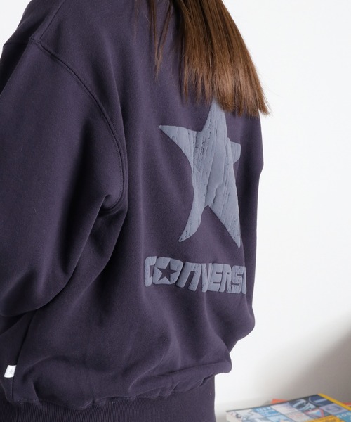 cepo(セポ)の「【CONVERSE】発泡プリント裏毛クルーネックスウェットプルオーバー(スウェット・レディース・ネイビー/オートミール/パープル・M)」の16枚目の写真