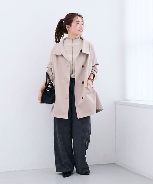 le.coeur blanc(ルクールブラン)の「キャンバスライクトートバッグ(トートバッグ・レディース・ブラウン/ブラック・FREE)」の6枚目の写真