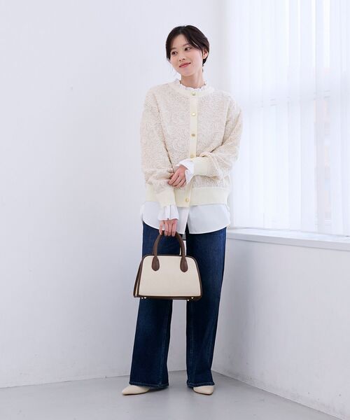 le.coeur blanc(ルクールブラン)の「キャンバスライクトートバッグ(トートバッグ・レディース・ブラウン/ブラック・FREE)」の7枚目の写真