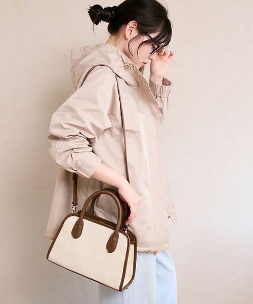 le.coeur blanc(ルクールブラン)の「キャンバスライクトートバッグ(トートバッグ・レディース・ブラウン/ブラック・FREE)」の9枚目の写真