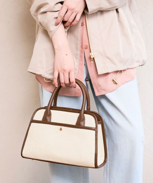 le.coeur blanc(ルクールブラン)の「キャンバスライクトートバッグ(トートバッグ・レディース・ブラウン/ブラック・FREE)」の13枚目の写真