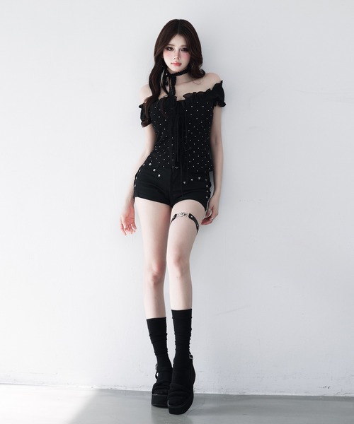 VEILA(ヴェイラ)の「ドットレースホルターネック リボントップス(シャツ/ブラウス・レディース・ブラック・フリー)」の19枚目の写真