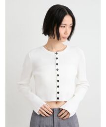 MIESROHE | organicRIBショートニットカーデ(ニット/セーター)