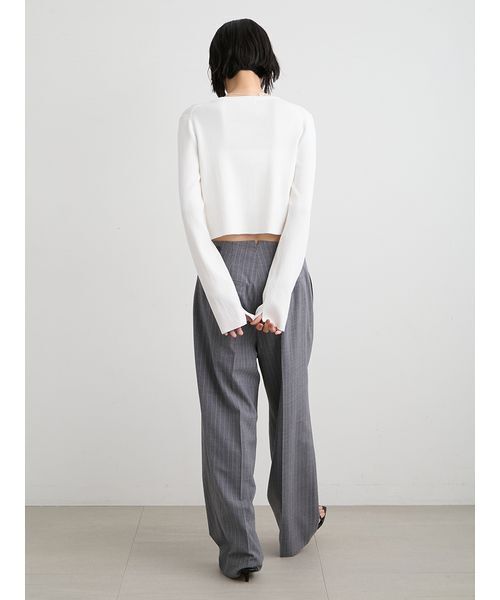 MIESROHE(ミースロエ)の「organicRIBショートニットカーデ(ニット/セーター・レディース・ホワイト/ライトピンク/イエロー/その他・F)」の11枚目の写真