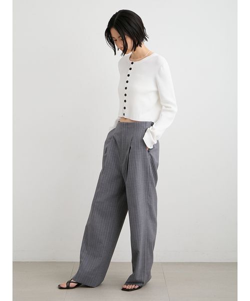 MIESROHE(ミースロエ)の「organicRIBショートニットカーデ(ニット/セーター・レディース・ホワイト/ライトピンク/イエロー/その他・F)」の12枚目の写真