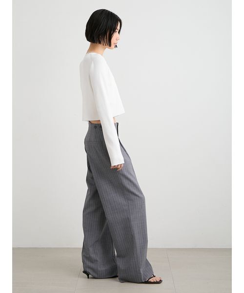 MIESROHE(ミースロエ)の「organicRIBショートニットカーデ(ニット/セーター・レディース・ホワイト/ライトピンク/イエロー/その他・F)」の14枚目の写真