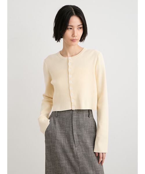 MIESROHE(ミースロエ)の「organicRIBショートニットカーデ(ニット/セーター・レディース・ホワイト/ライトピンク/イエロー/その他・F)」の19枚目の写真