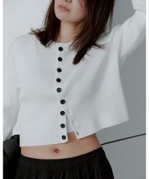 MIESROHE | organicRIBショートニットカーデ(ニット/セーター)