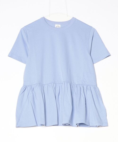 ORCIVAL(オーシバル)の「ORCIVAL/オーシバル ギャザーショートスリーブプルオーバー GATHERED SHORT SLEEVE PULLOVER OR-C0535 OEJ(Tシャツ/カットソー・レディース・ブラック/サックスブルー/ホワイト・1)」の9枚目の写真