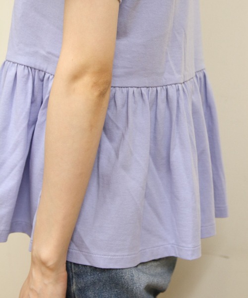 ORCIVAL(オーシバル)の「ORCIVAL/オーシバル ギャザーショートスリーブプルオーバー GATHERED SHORT SLEEVE PULLOVER OR-C0535 OEJ(Tシャツ/カットソー・レディース・ブラック/サックスブルー/ホワイト・1)」の5枚目の写真