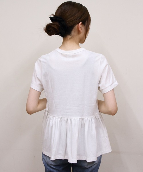 ORCIVAL(オーシバル)の「ORCIVAL/オーシバル ギャザーショートスリーブプルオーバー GATHERED SHORT SLEEVE PULLOVER OR-C0535 OEJ(Tシャツ/カットソー・レディース・ブラック/サックスブルー/ホワイト・1)」の14枚目の写真