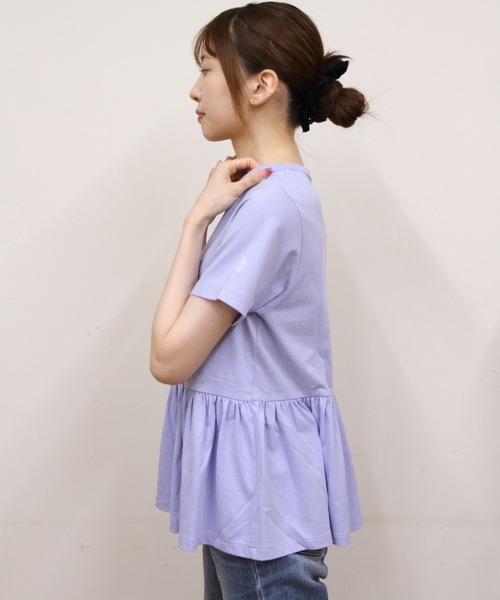 ORCIVAL(オーシバル)の「ORCIVAL/オーシバル ギャザーショートスリーブプルオーバー GATHERED SHORT SLEEVE PULLOVER OR-C0535 OEJ(Tシャツ/カットソー・レディース・ブラック/サックスブルー/ホワイト・1)」の7枚目の写真