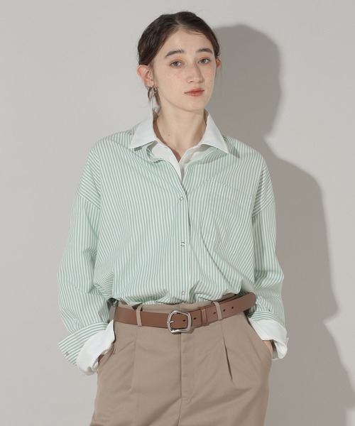 GEORGE'S(ジョージズ)の「ストライプ刺繍シャツ(シャツ/ブラウス・レディース・ブルー/グリーン/ピンク・FREE)」の20枚目の写真
