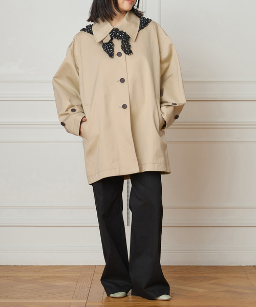 IENA LA BOUCLE（イエナラブークル）の「IENA LA BOUCLE シアードットバブーシュカ（バンダナ/スカーフ・レディース・ブラック系その他・FREE）」の6枚目の写真