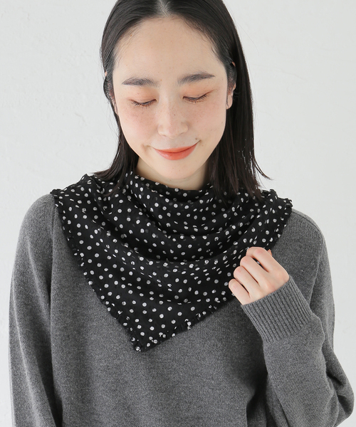 IENA LA BOUCLE（イエナラブークル）の「IENA LA BOUCLE シアードットバブーシュカ（バンダナ/スカーフ・レディース・ブラック系その他・FREE）」の11枚目の写真