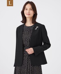【L】【美シリーズ・セットアップ対応・ウォッシャブル】バックサテンジョーゼットジャケット