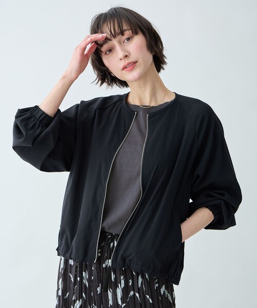 ANY(エニィ)の「7daysデイリーリラックスブルゾン(ブルゾン・レディース・ブラック系/ベージュ系/グレー系・F)」の1枚目の写真