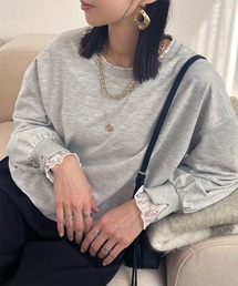 Rejoule（リジュール）の「レースレイヤード バルーンスウェットトップス（スウェット）」