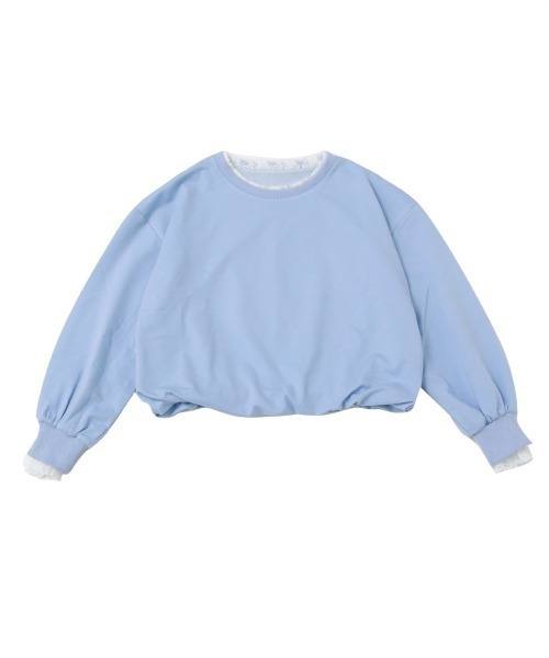 Rejoule(リジュール)の「レースレイヤード バルーンスウェットトップス(スウェット・レディース・オートミール/サックスブルー/ブラック・FREE)」の15枚目の写真