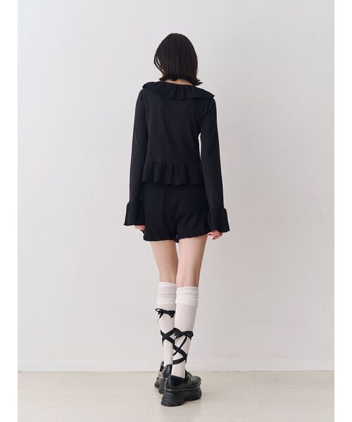 jouetie（ジュエティ）の「ローズモチーフニットショーパン【セットアップ対応】（その他パンツ・レディース・ピンク/グレー/ブラック・MEDIUM）」の14枚目の写真