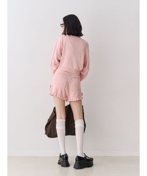 jouetie（ジュエティ）の「ローズモチーフニットショーパン【セットアップ対応】（その他パンツ・レディース・ピンク/グレー/ブラック・MEDIUM）」の20枚目の写真