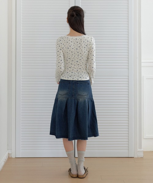 UNE MANSION（ユヌマンション）の「バレエコアラブリーレースフラワーカットソー（Tシャツ/カットソー・レディース・ブラウン/ホワイト/チャコール・FREE）」の9枚目の写真
