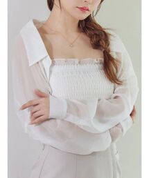 EATME | シャーリングベアTOPシャツセット(シャツ/ブラウス)