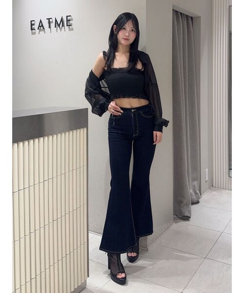 EATME(イートミー)の「シャーリングベアTOPシャツセット(シャツ/ブラウス・レディース・イエロー/オフホワイト/ブラック・FREE)」の16枚目の写真