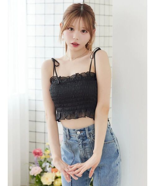 EATME(イートミー)の「シャーリングベアTOPシャツセット(シャツ/ブラウス・レディース・イエロー/オフホワイト/ブラック・FREE)」の11枚目の写真