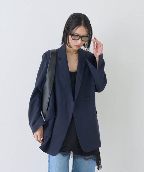 Rouge vif(ルージュヴィフ)の「【セットアップ対応】レースサテンアシンメトリーキャミソール/レーストップス(キャミソール・レディース・ブラック/ブラウン/チャコールグレー・フリー)」の21枚目の写真