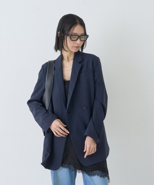 Rouge vif(ルージュヴィフ)の「【セットアップ対応】レースサテンアシンメトリーキャミソール/レーストップス(キャミソール・レディース・ブラック/ブラウン/チャコールグレー・フリー)」の4枚目の写真