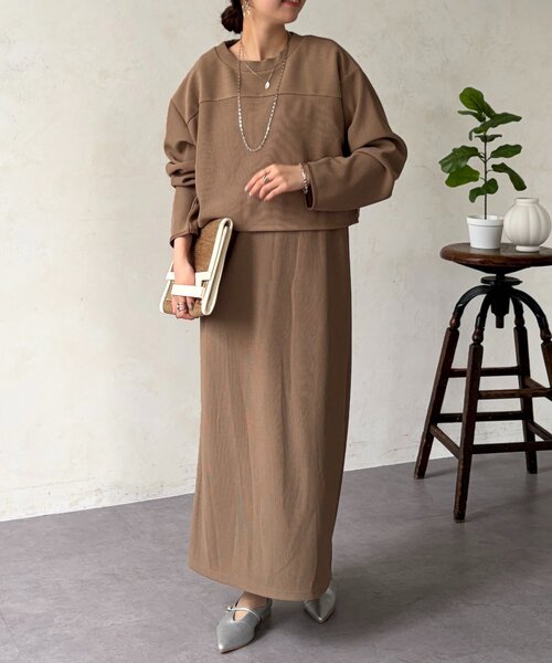 Chez toi(シェトワ)の「マルチWAYSETワンピース(つなぎ/オールインワン・レディース・ブルー/ブラック/ベージュ・FREE)」の3枚目の写真