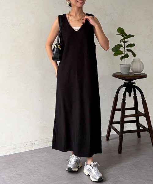 Chez toi(シェトワ)の「マルチWAYSETワンピース(つなぎ/オールインワン・レディース・ブルー/ブラック/ベージュ・FREE)」の10枚目の写真