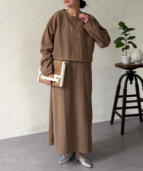 Chez toi(シェトワ)の「マルチWAYSETワンピース(つなぎ/オールインワン・レディース・ブルー/ブラック/ベージュ・FREE)」の15枚目の写真