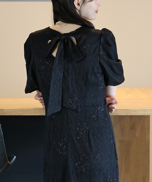 BLUEEAST（ブルーイースト）の「《2サイズ展開》ジャガードレースバックリボンマーメイドドレス　結婚式 成人式 二次会 同窓会 セレモニー パーティードレス オケージョンドレス お呼ばれ（ドレス・レディース・ブラック/ベージュ・SMALL/MEDIUM）」の21枚目の写真