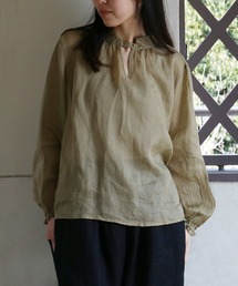 さらっと軽いリネントップス